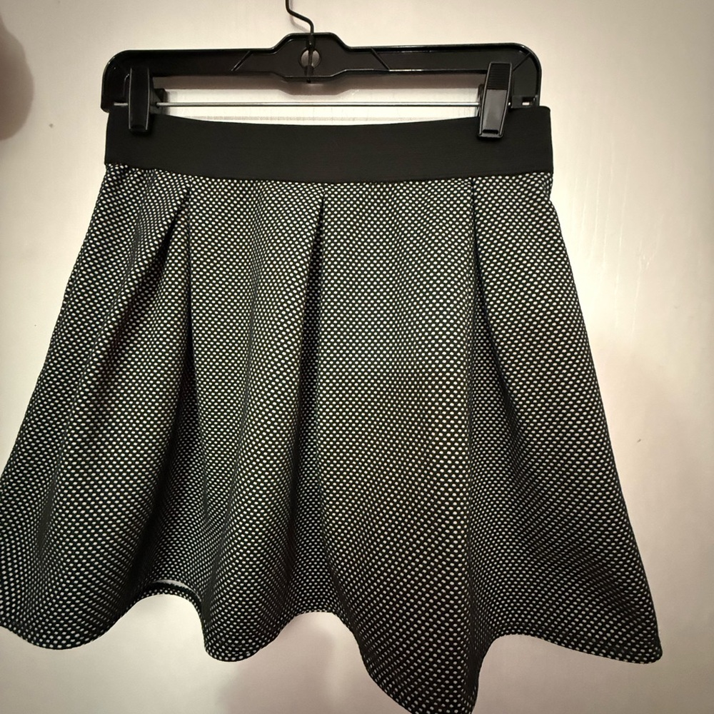 Elegant Black and White Women's Polkadot Skirt